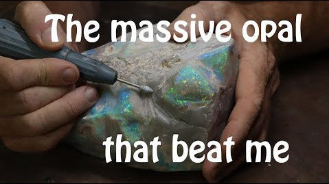 Polishing 2.2kgs (5 pounds) of Andamooka opal