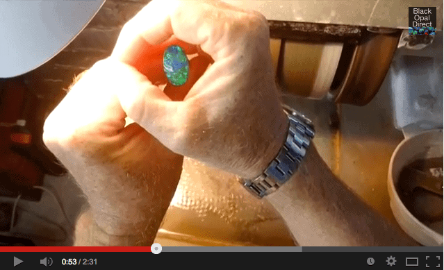 Watch a top gem black opal being cut|New Video