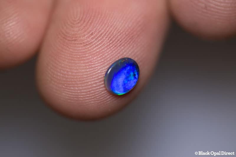 0.22 ct black opal 6x5x1mm