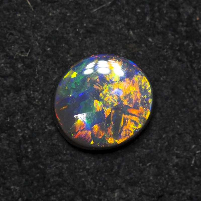 0.24 ct black opal 4.5x4.2x1.8mm