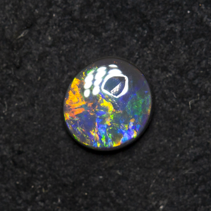 0.24 ct black opal 4.5x4.2x1.8mm