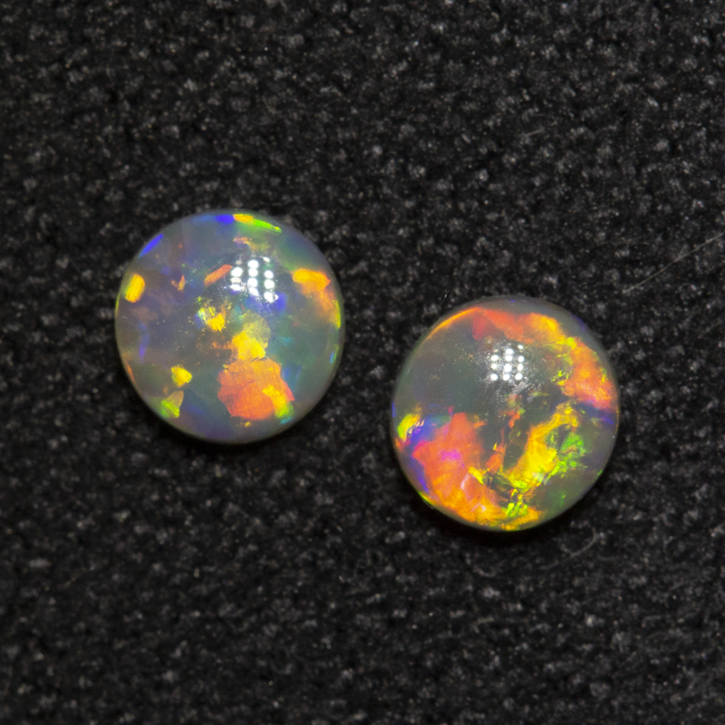 0.32 ct crystal opal pair 3.9x3.7x1.7mm