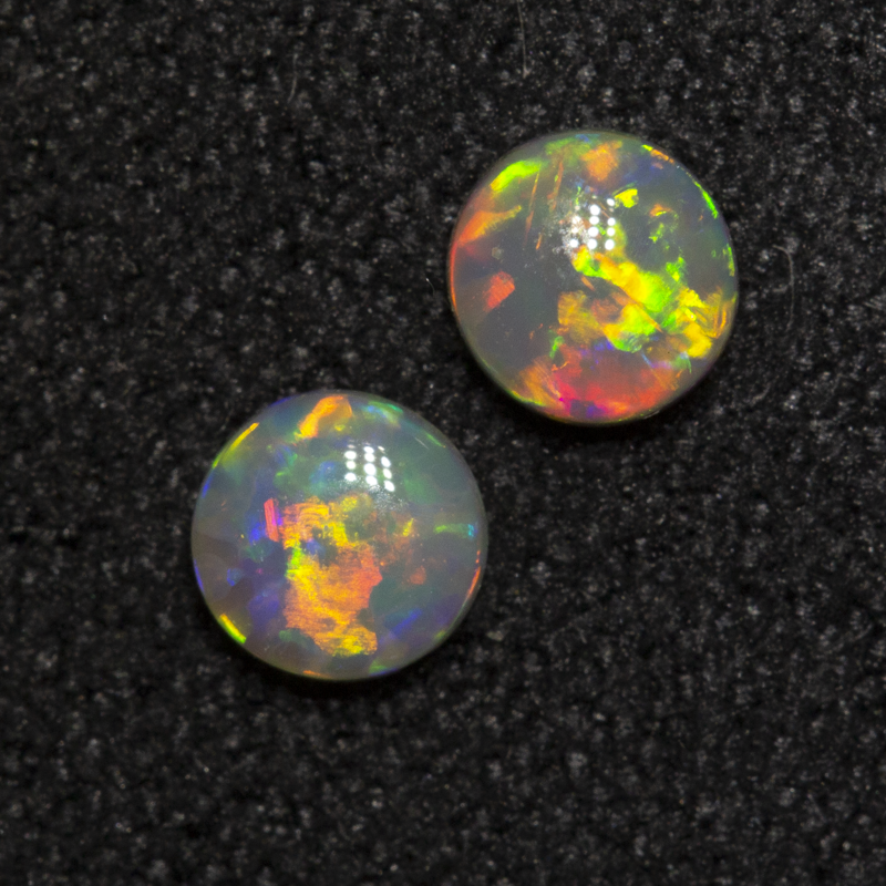 0.32 ct crystal opal pair 3.9x3.7x1.7mm