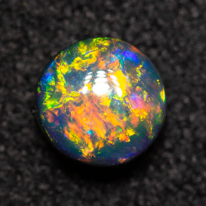 0.36 ct double-sided black opal 4.2x4.2x3mm