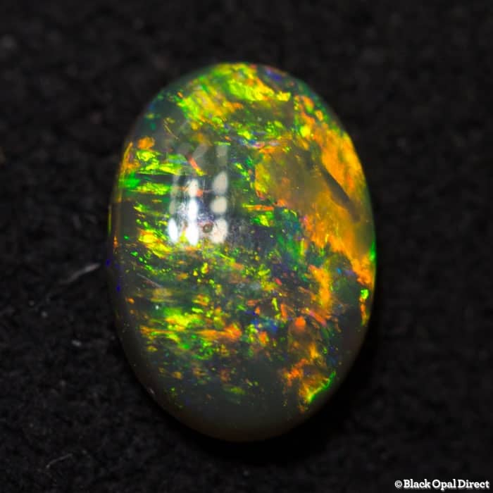 0.36 ct black crystal opal 6x4x2mm