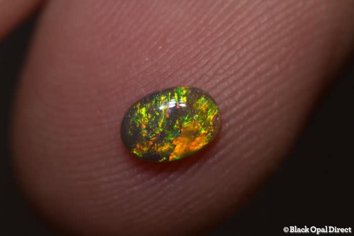 0.36 ct black crystal opal 6x4x2mm