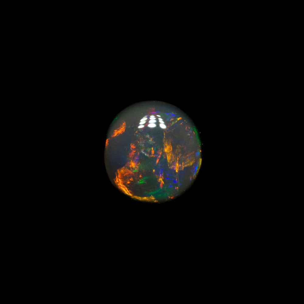 0.37 ct black opal 4.7x4.6x2.3mm