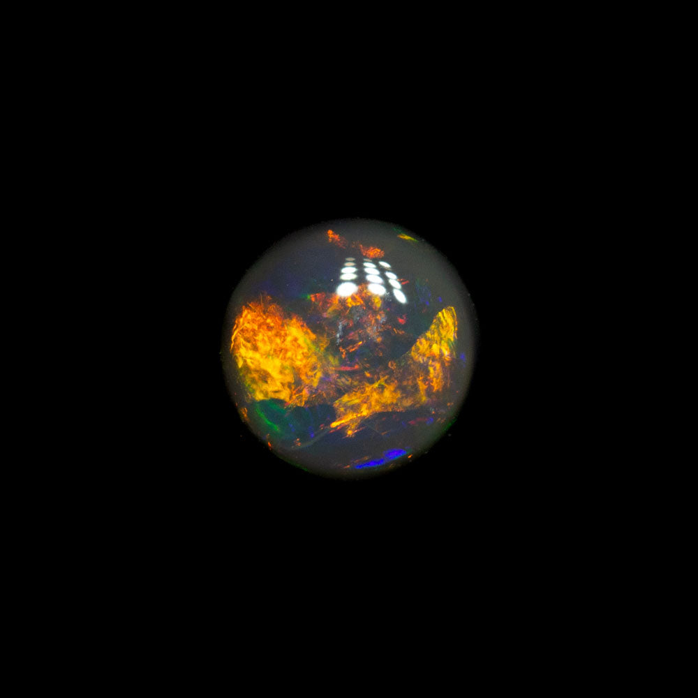 0.37 ct black opal 4.7x4.6x2.3mm