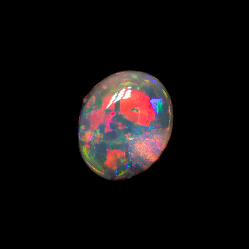 0.38 ct black opal 5.6x4.6x2.3mm