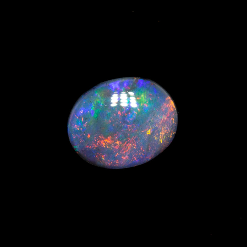 0.41 ct black opal 5.9x4.7x2.3mm