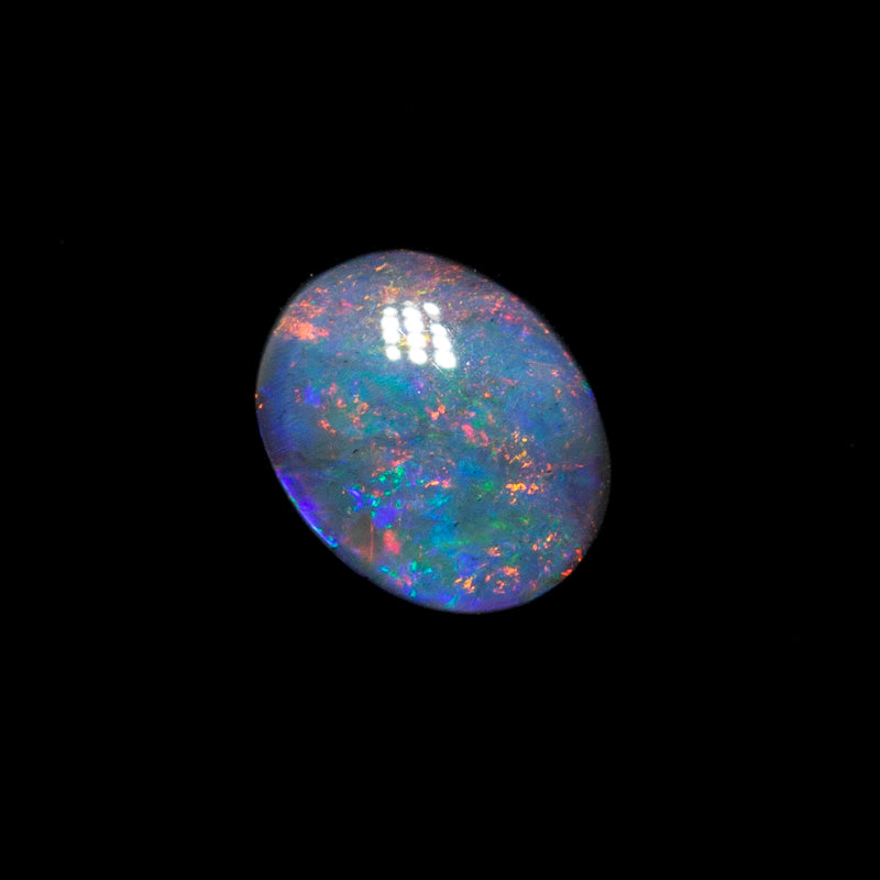0.41 ct black opal 5.9x4.7x2.3mm
