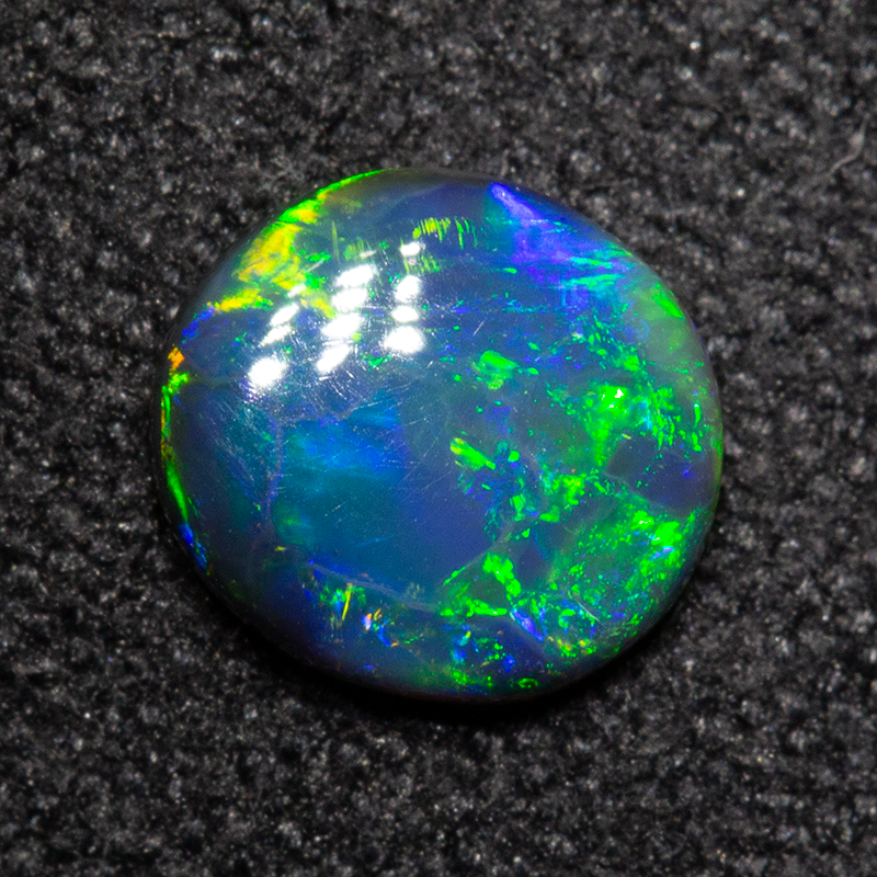 0.43 ct black opal 6x5.5x1.9mm