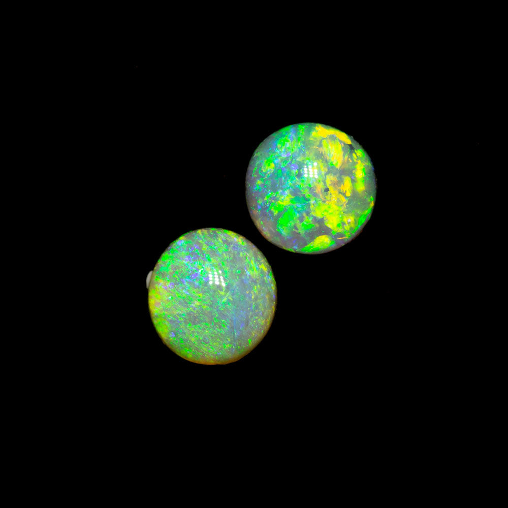 0.44 ct crystal opal pair 4.1x3.9x2.1mm