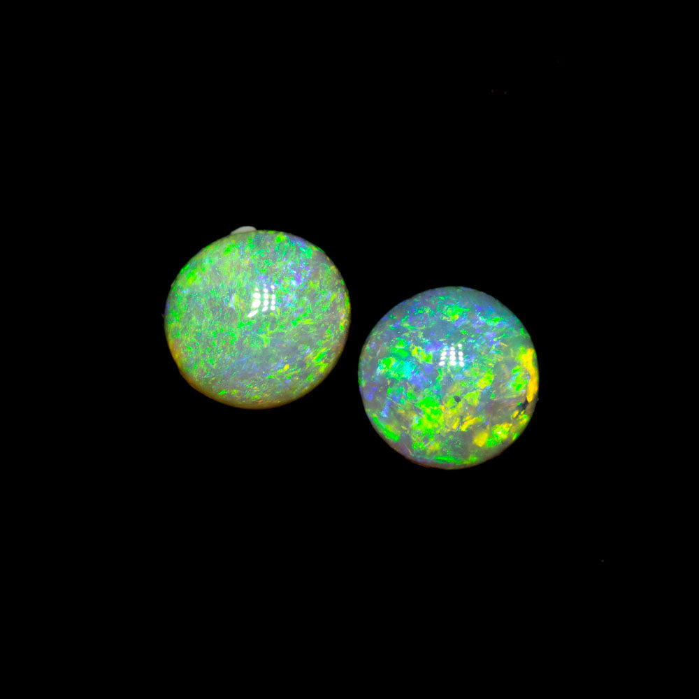 0.44 ct crystal opal pair 4.1x3.9x2.1mm