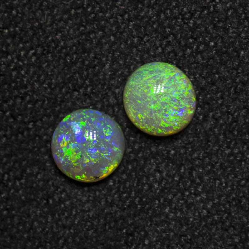 0.44 ct crystal opal pair 4.1x3.9x2.1mm