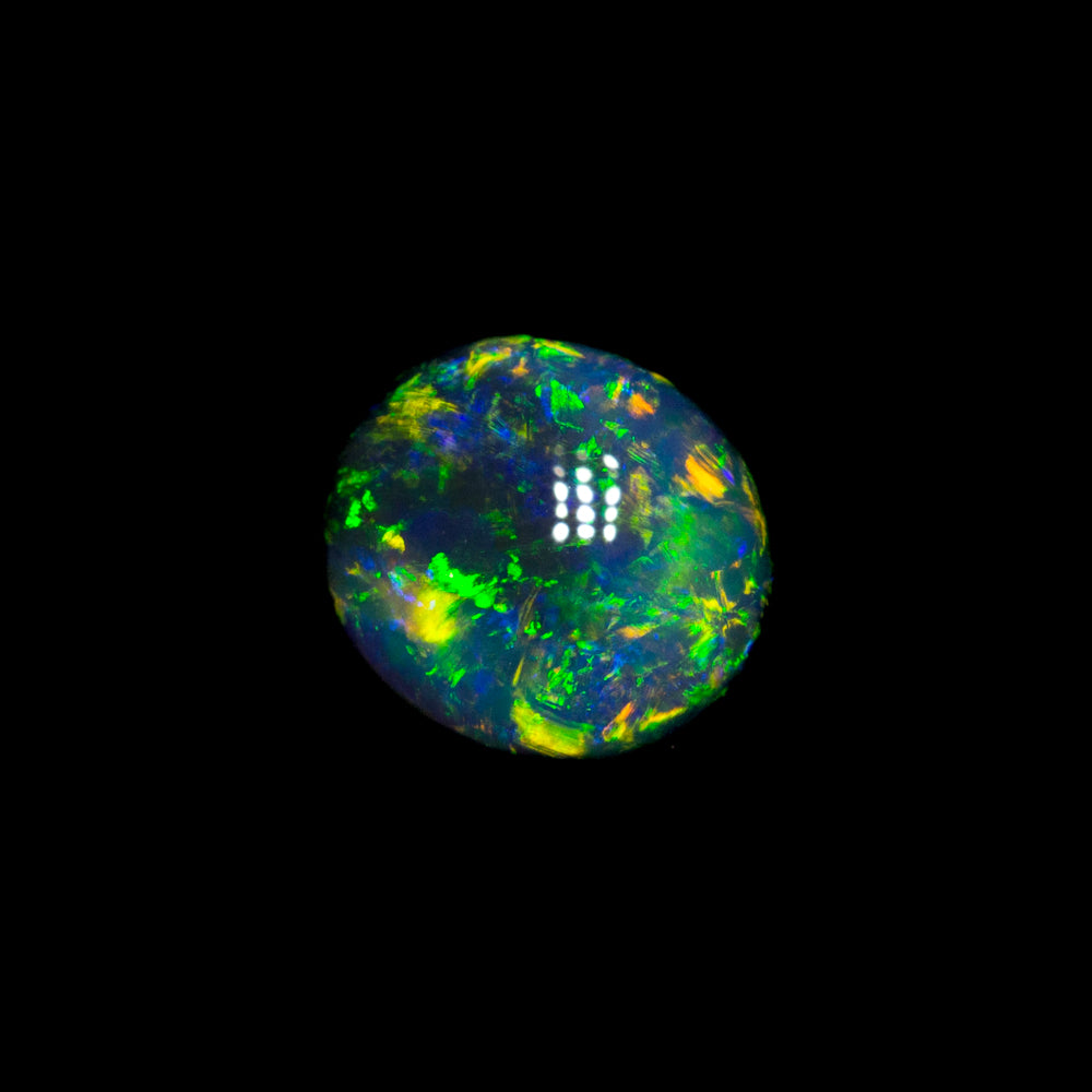0.47 ct black opal 5.3x4.8x2.9mm