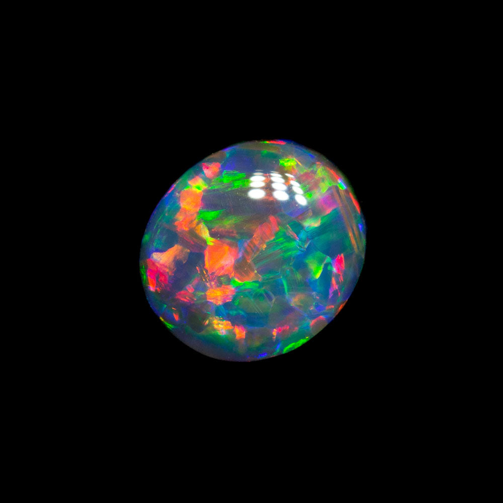 0.49 ct gem black opal 5.7x5.2x2.4mm