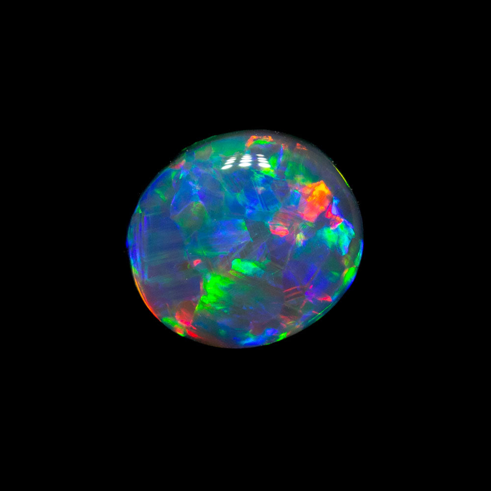 0.49 ct gem black opal 5.7x5.2x2.4mm