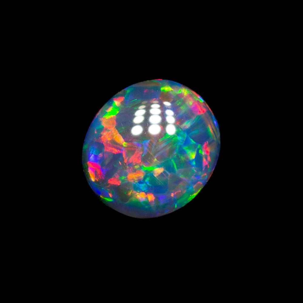 0.49 ct gem black opal 5.7x5.2x2.4mm