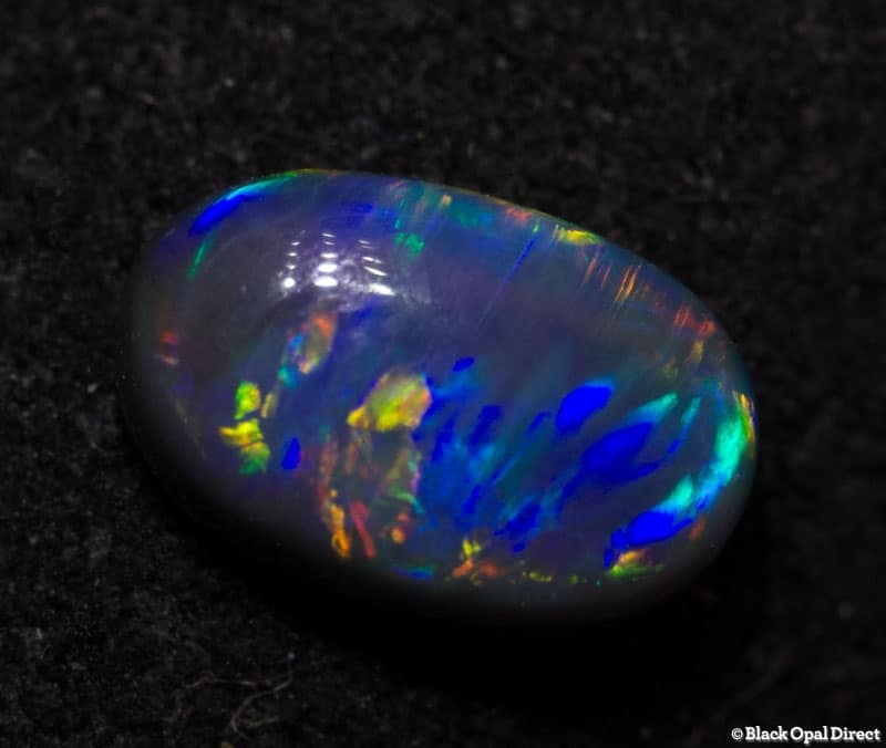 0.50 ct gem black opal 6.5x4x3mm