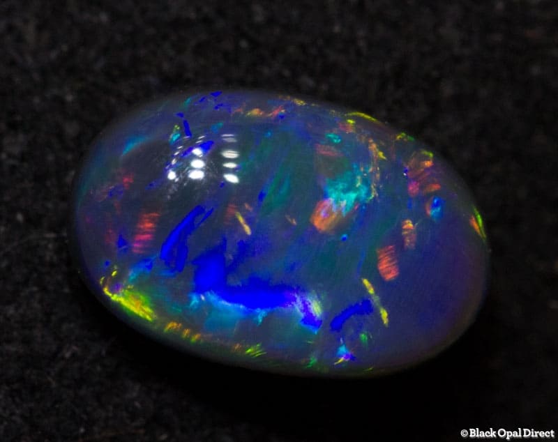 0.50 ct gem black opal 6.5x4x3mm