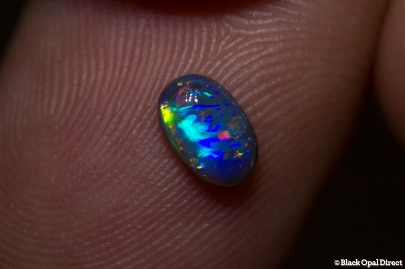 0.50 ct gem black opal 6.5x4x3mm