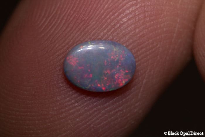 0.50 ct double sided semi black opal 7.5x5x1.5mm