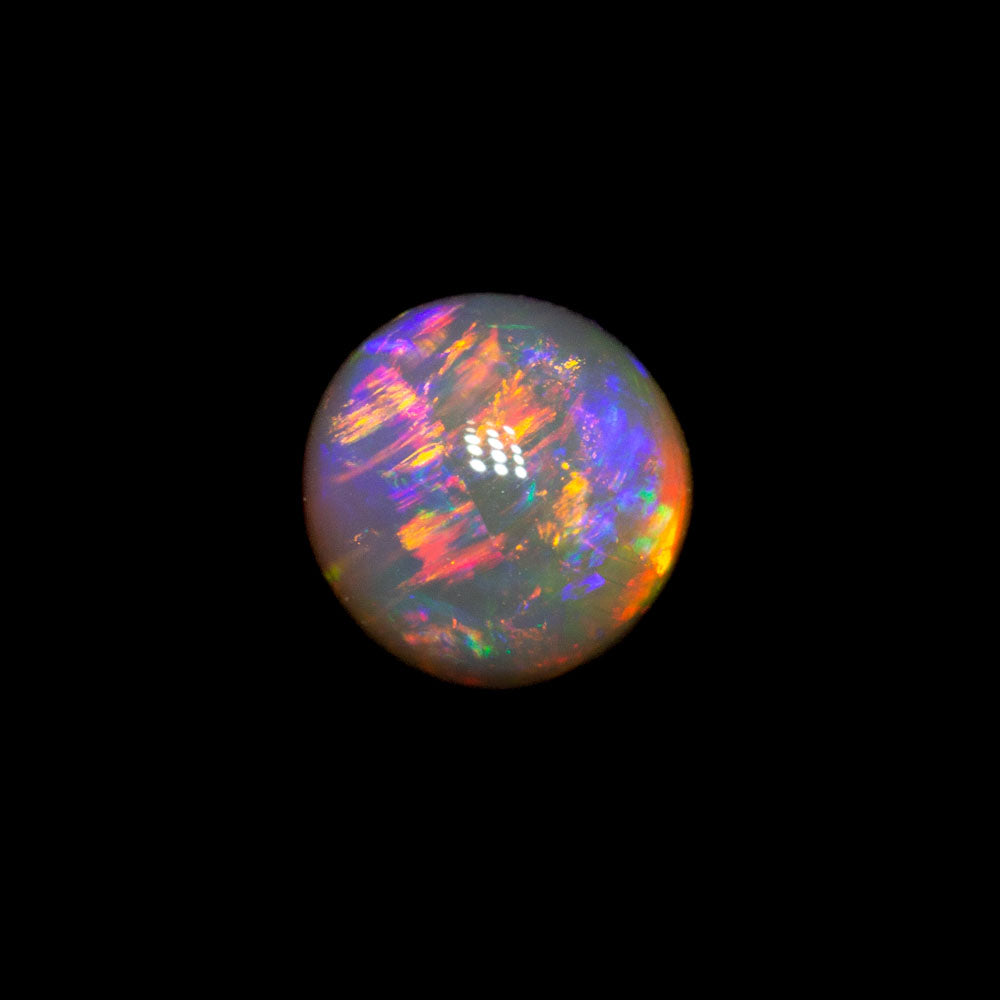 0.51 ct dark crystal opal 4.9x4.9x3.2mm