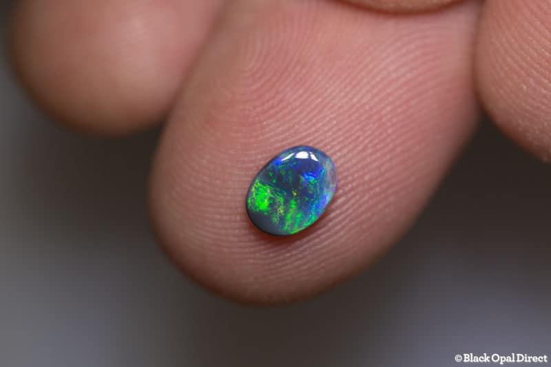 0.51 ct black opal 7x5x2mm