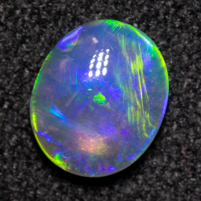 0.52 ct black crystal opal 6.3x5.3x2.5mm