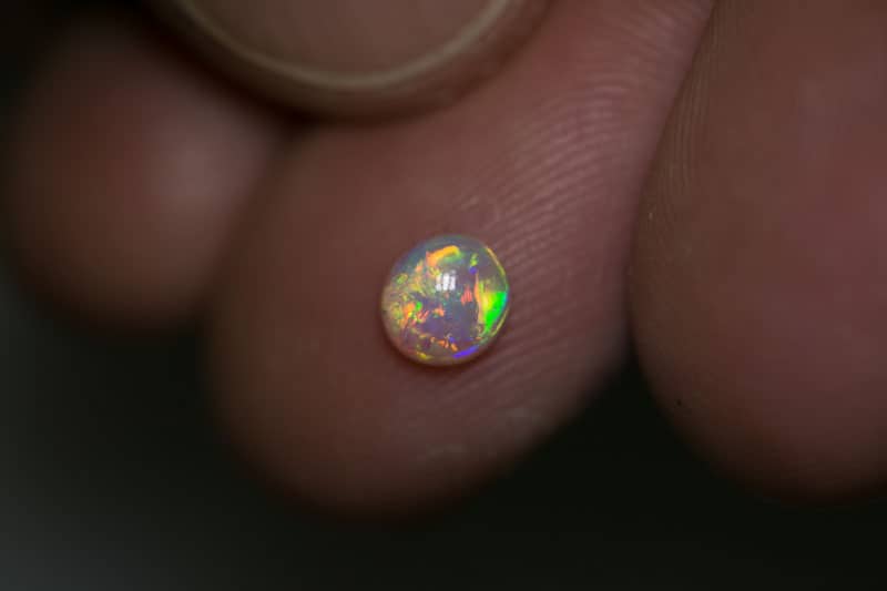 0.52 ct crystal opal 5mm round x 2.5mm