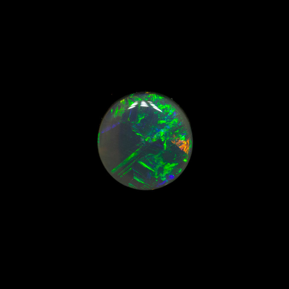 0.55 ct black opal 5.9x5.8x2.3mm
