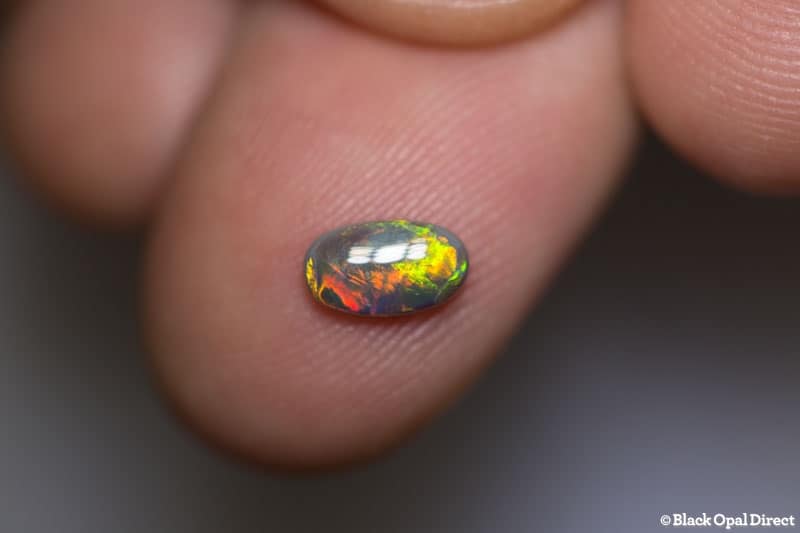 0.55 ct black opal 7x4x2mm
