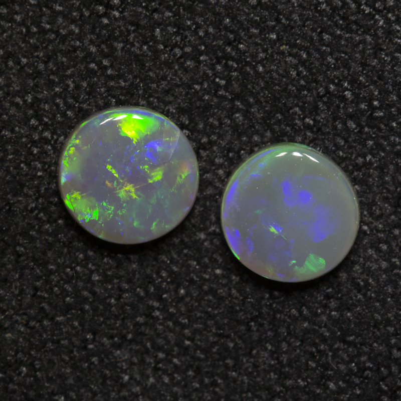 0.57 ct dark opal pair 4.7x4.6x1.6mm