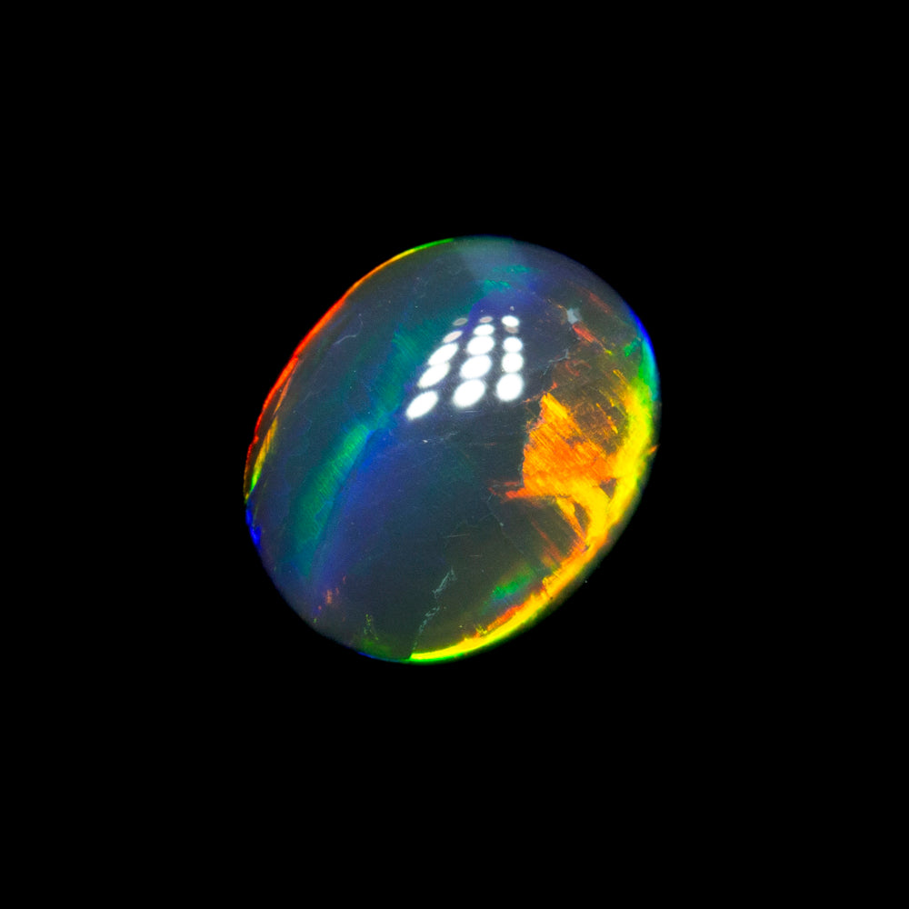 0.57 ct gem black opal 6.2x5.1x2.6mm