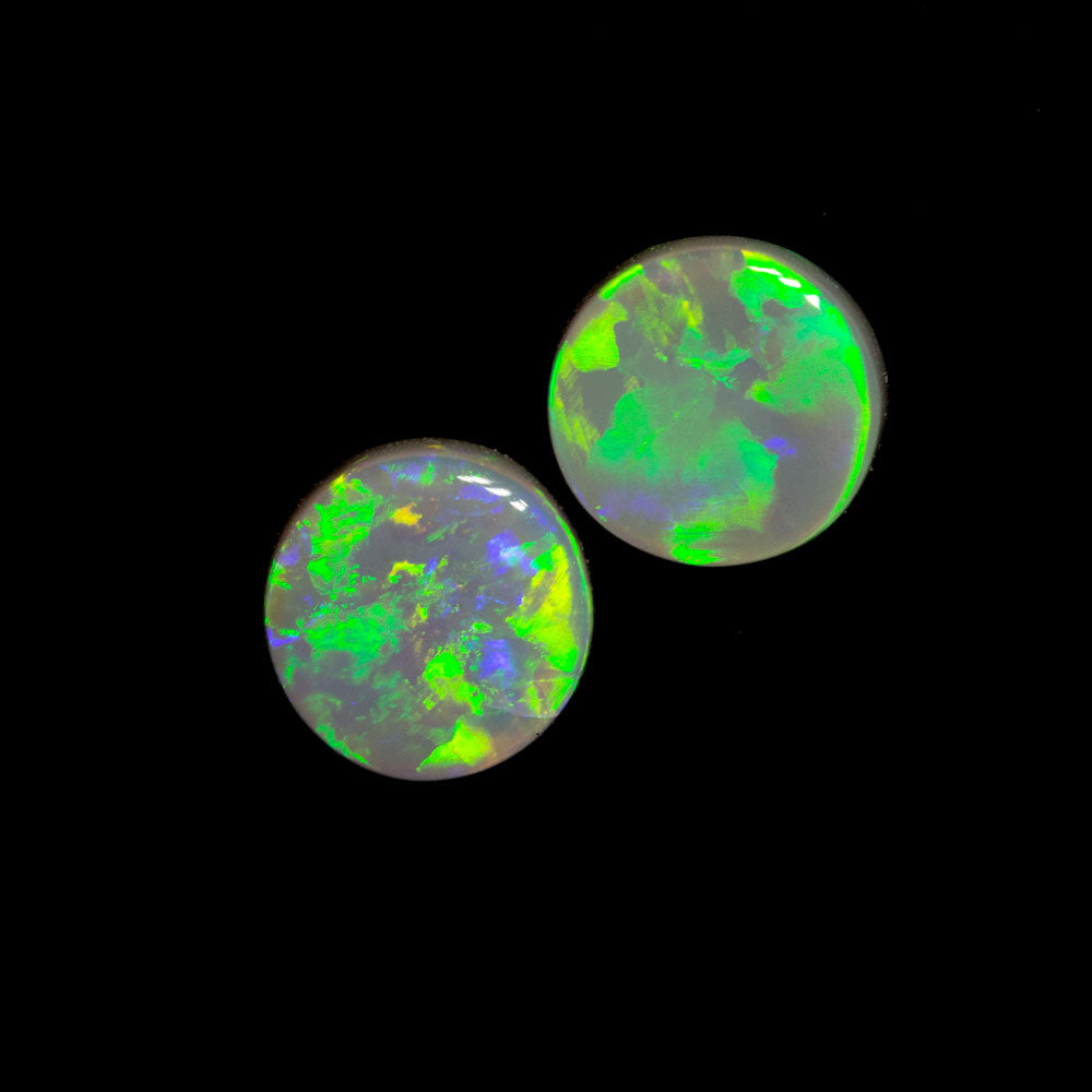 0.57 ct dark opal pair 4.7x4.6x1.6mm