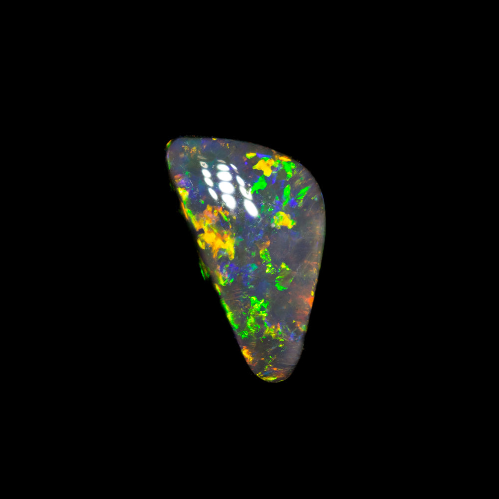 0.57 ct black opal 8.3x4.5x2.6mm
