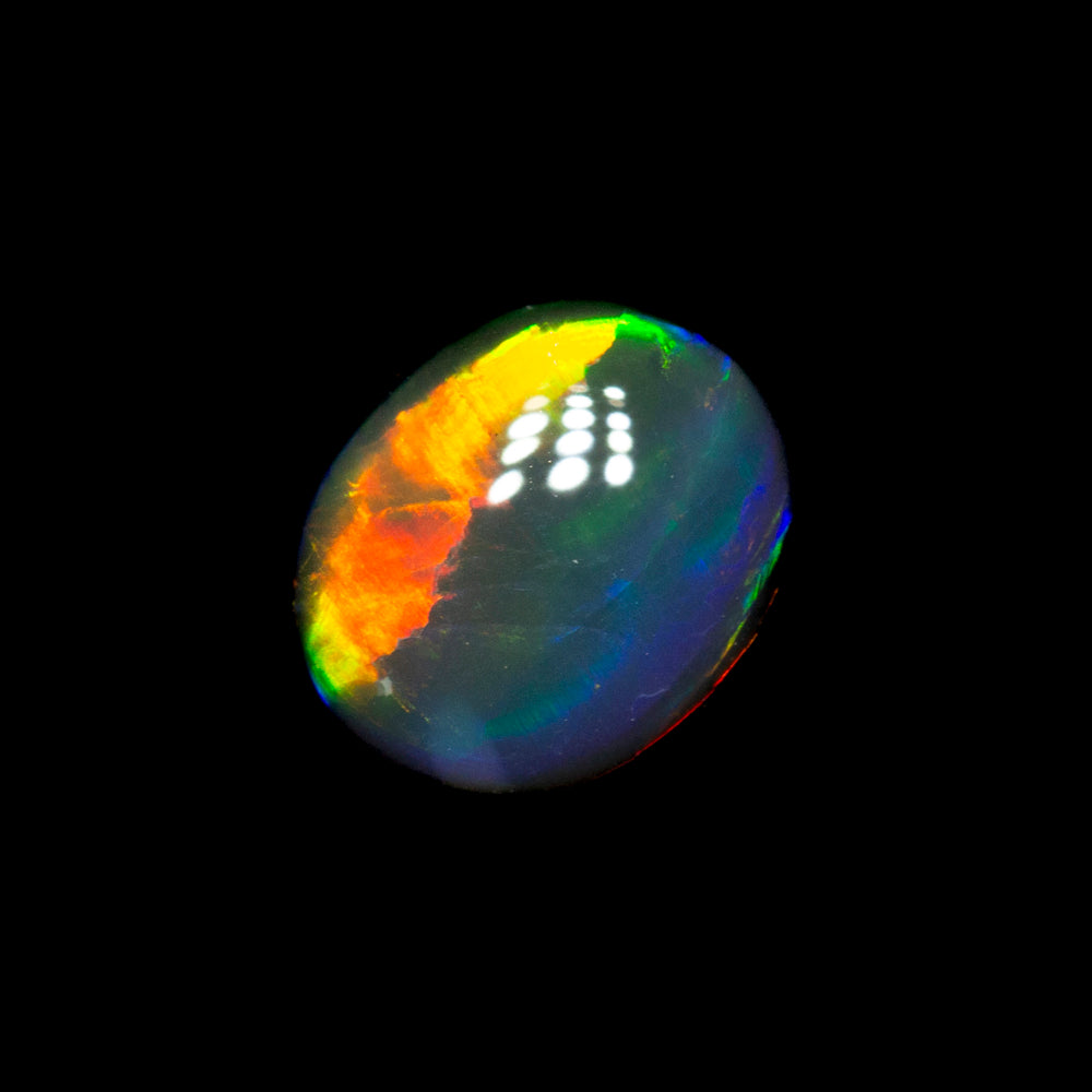 0.57 ct gem black opal 6.2x5.1x2.6mm