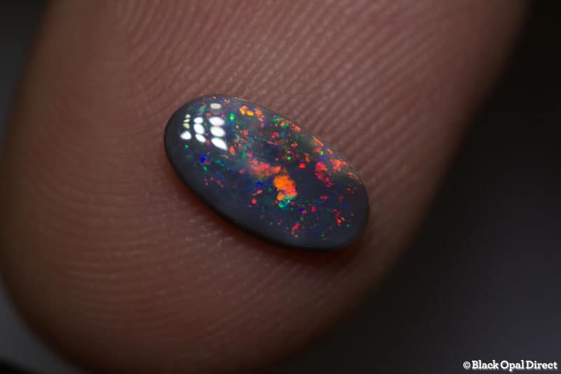 0.62 ct black opal 9x5x2mm