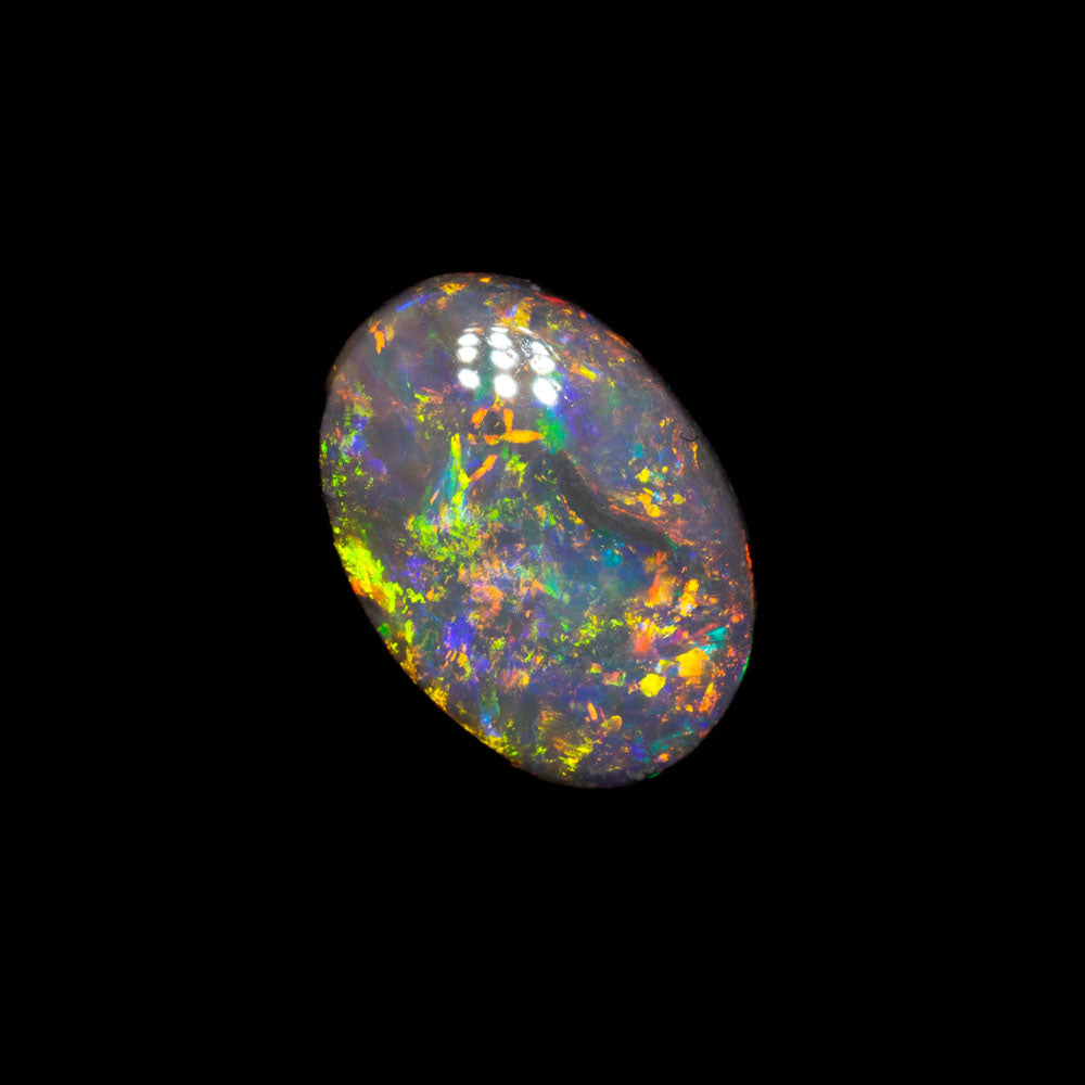 0.64 ct dark opal 7.6x5.4x2.5mm