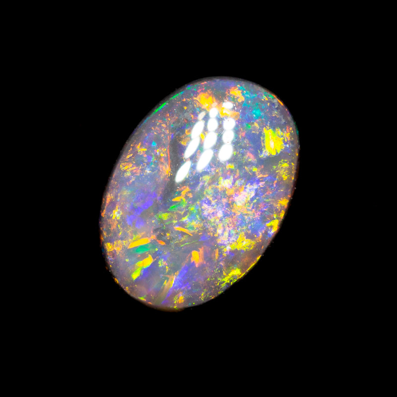 0.64 ct dark opal 7.6x5.4x2.5mm