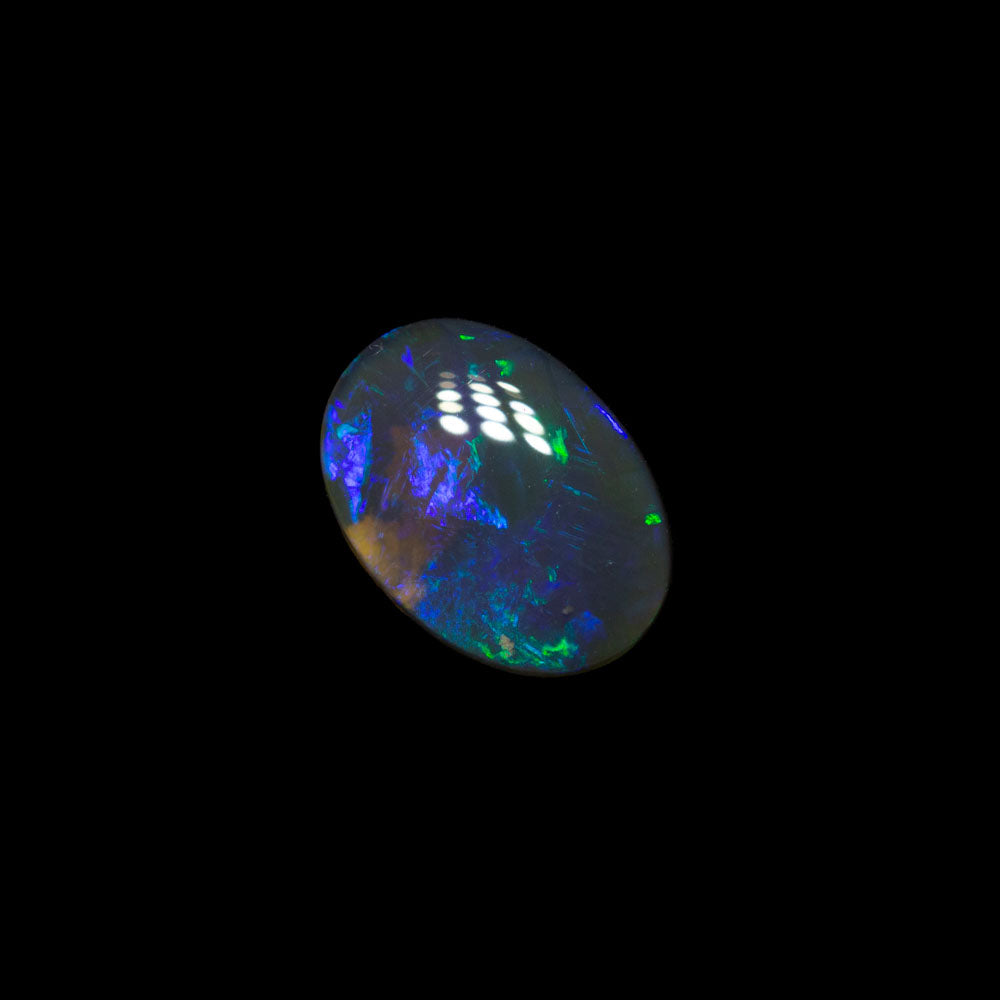 0.64 ct black crystal opal 7.5x5.5x2.4mm