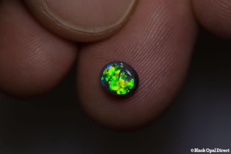 0.64 ct black opal 6x5x2mm