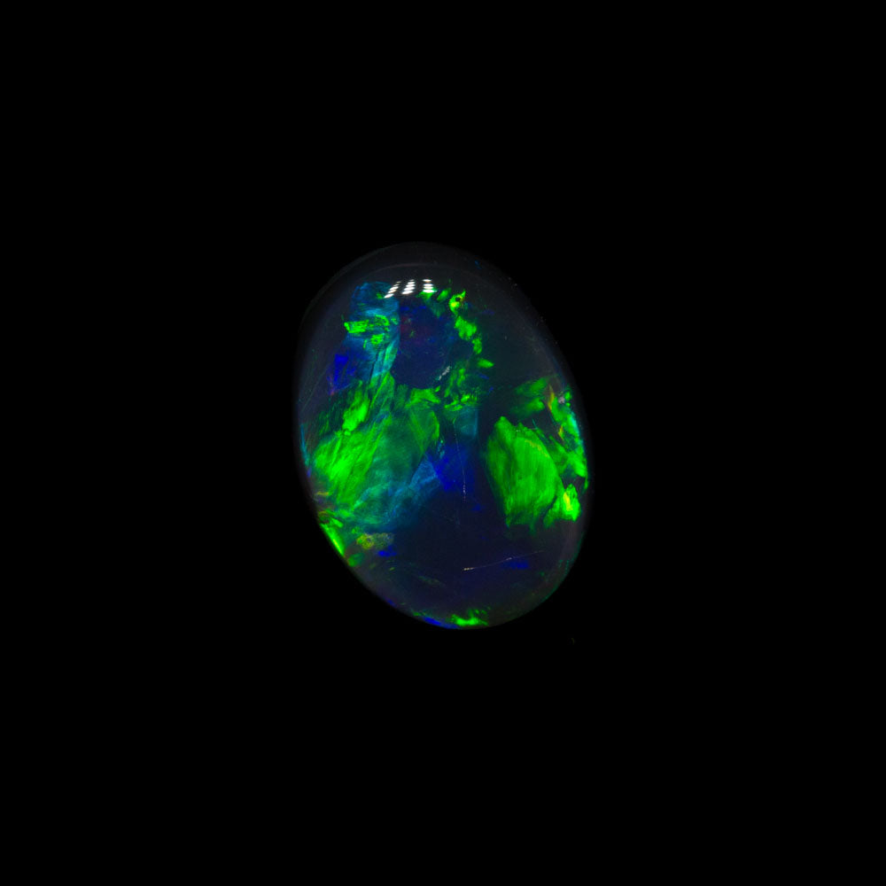 0.65 ct black opal 7.2x5.4x2.5mm