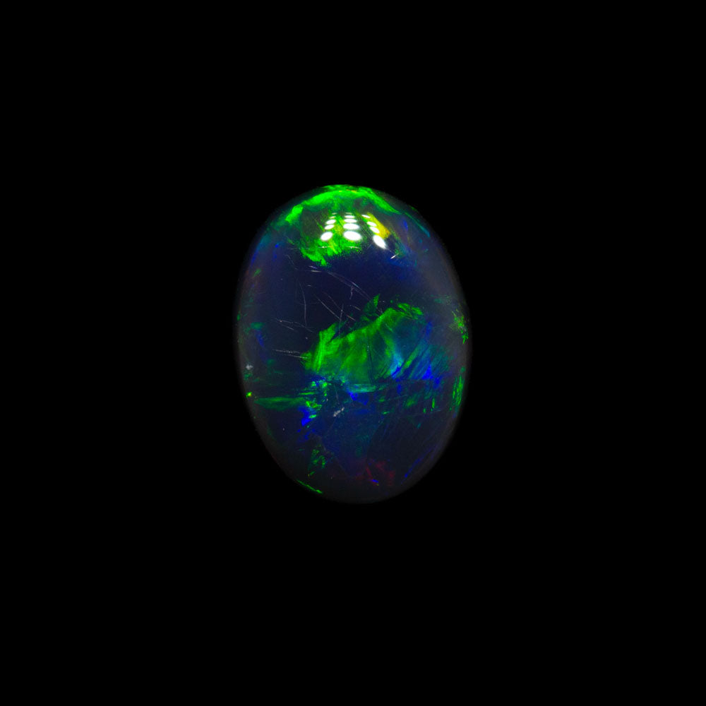 0.65 ct black opal 7.2x5.4x2.5mm