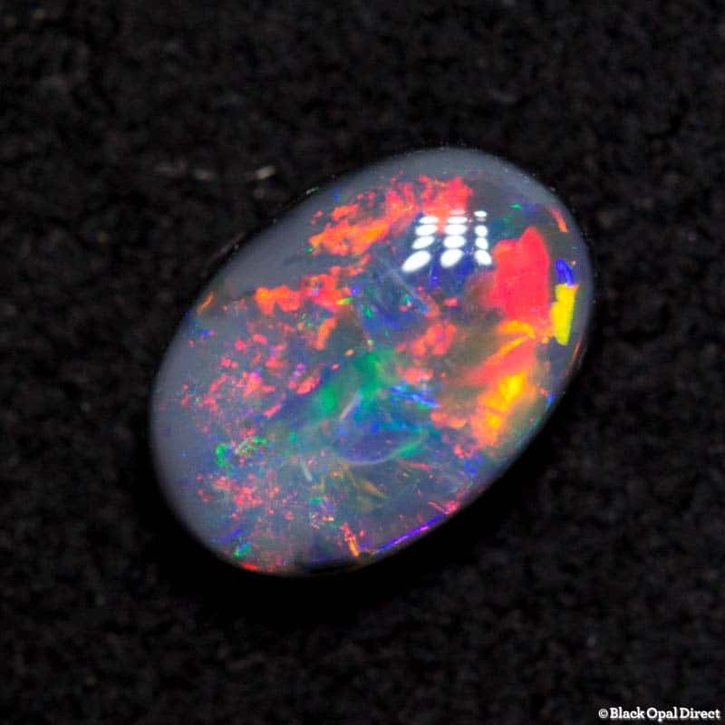 0.66 ct black opal 6.8x4.5x2.9mm
