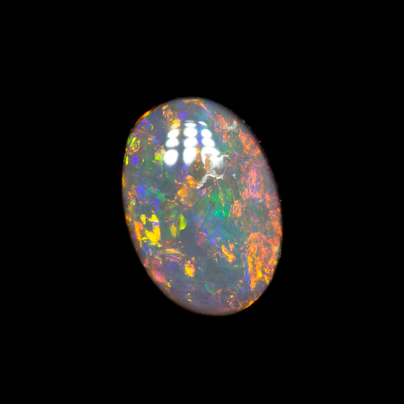 0.67 ct dark opal 7.3x5.3x2.7mm