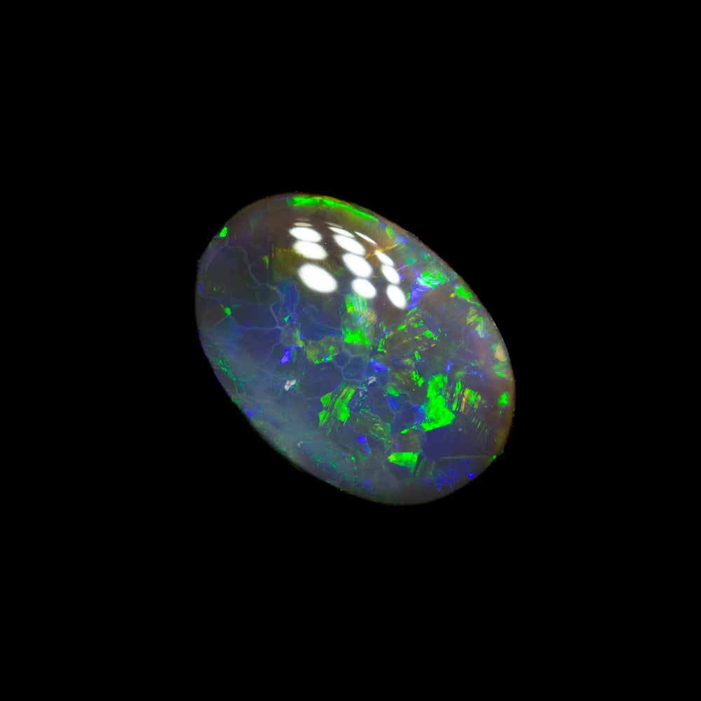 0.67 ct dark opal 8.5x5.9x1.8mm
