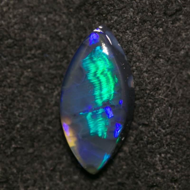 0.67 ct black opal Marquise cut 9x4x2mm