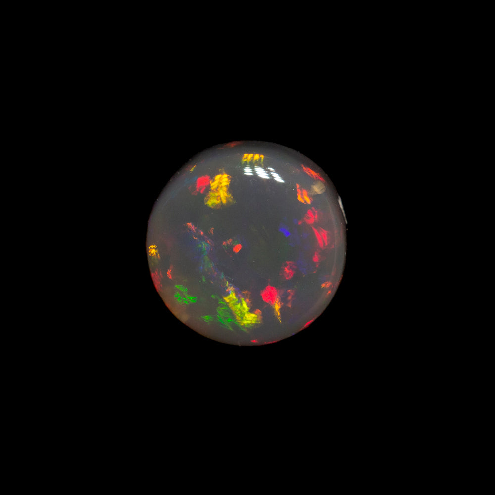 0.68 ct black opal 6x6x2.8mm